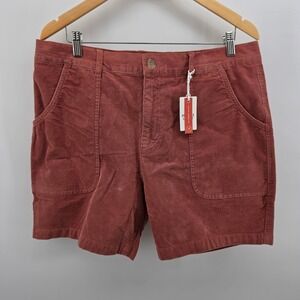 Marine Layer Archive Dominic Corduroy Shorts Mahogany Red Corduroy Mens 36 NWT